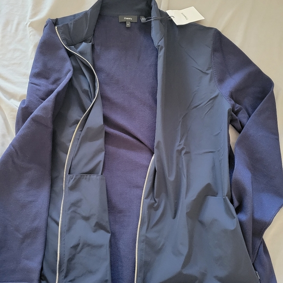 Men's THEORY Sweater Jacket Bellvil Pk NWT 🔥😎🔥 - Picture 2 of 6